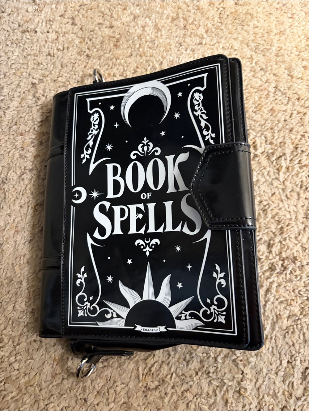 Killstar Black & White 'Book of Spells' Shoulder Bag